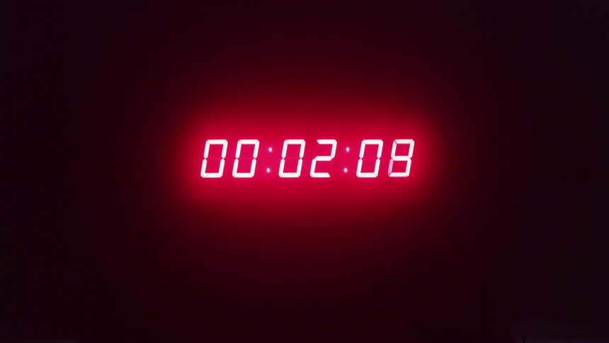 Red timer counting down