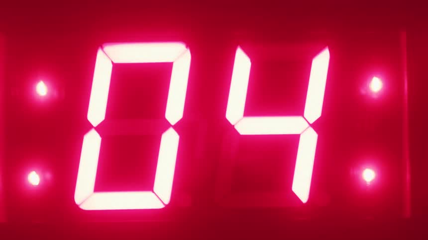 Close up of a clock with countdown
