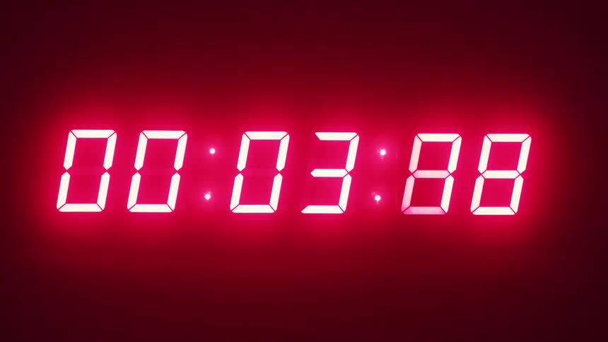 Countdown timer reaching zero