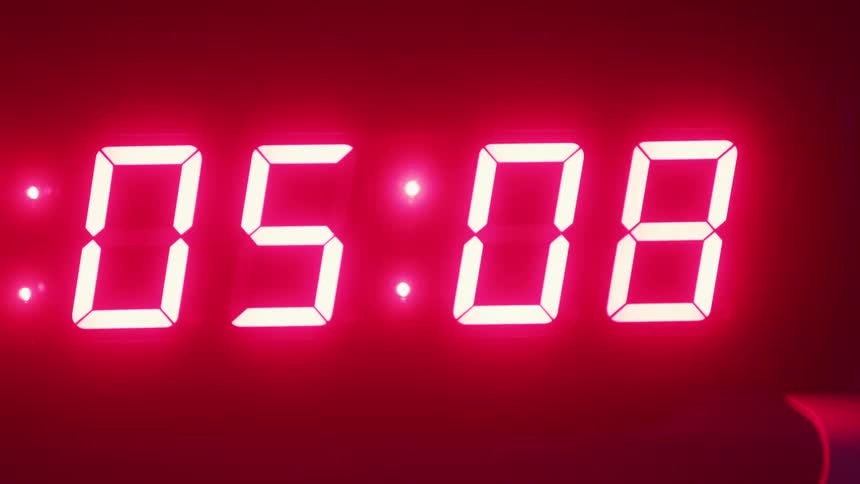 Close up of a countdown timer