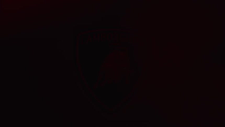 Close up of the lamborghini logo