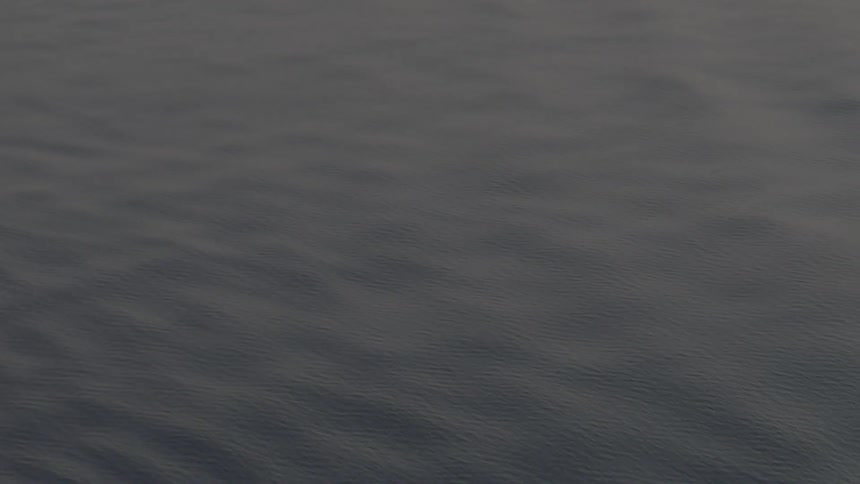 Gentle ripples move across a calm dark water surface