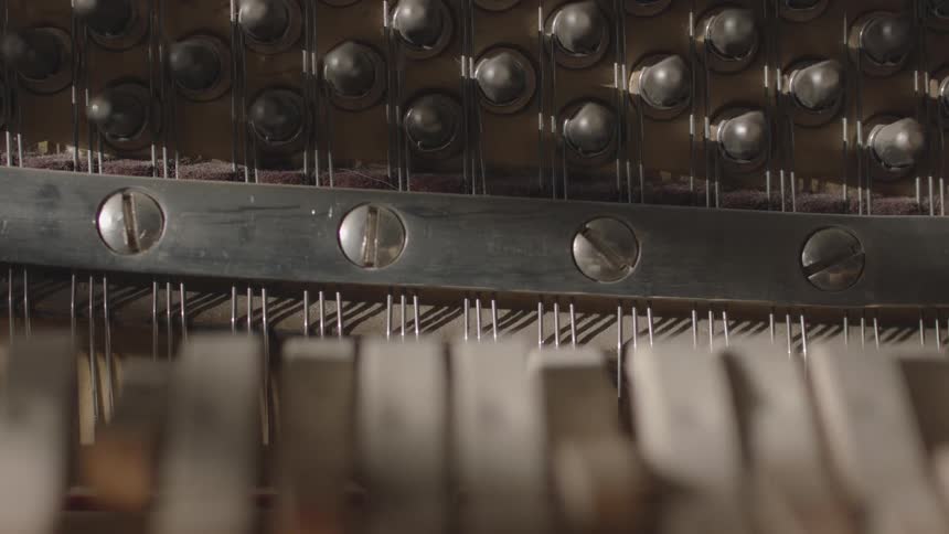 Close up of keys of a musical instrument