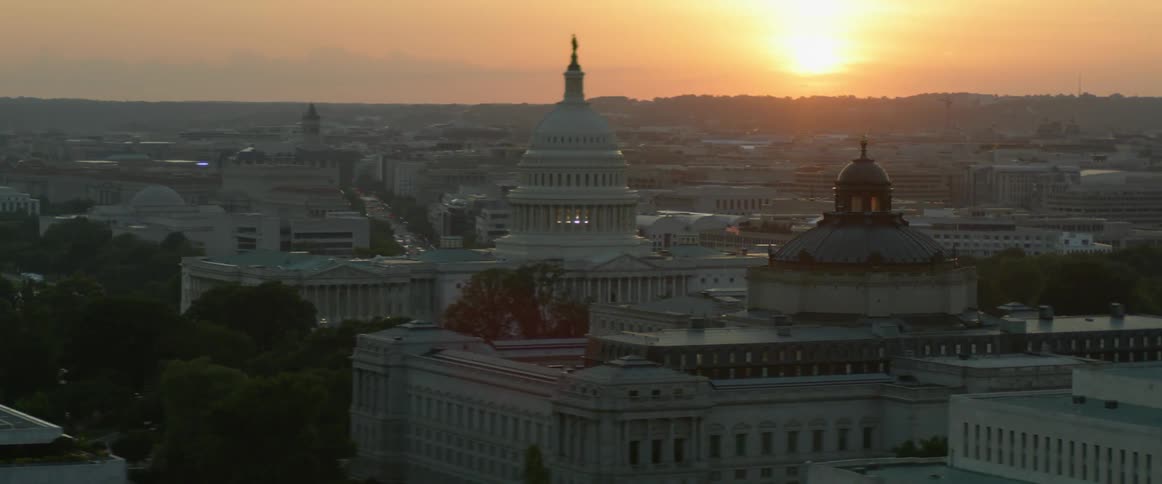 The United States of America Capitol, Washington DC at Sunset