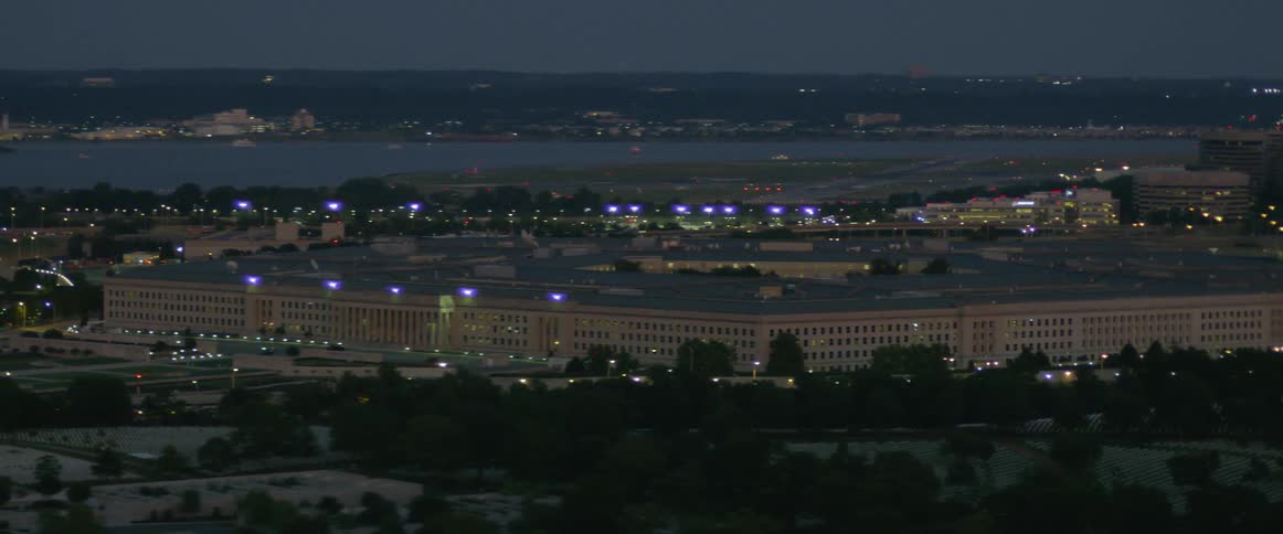 Pentagon building in washington, d.c. at night