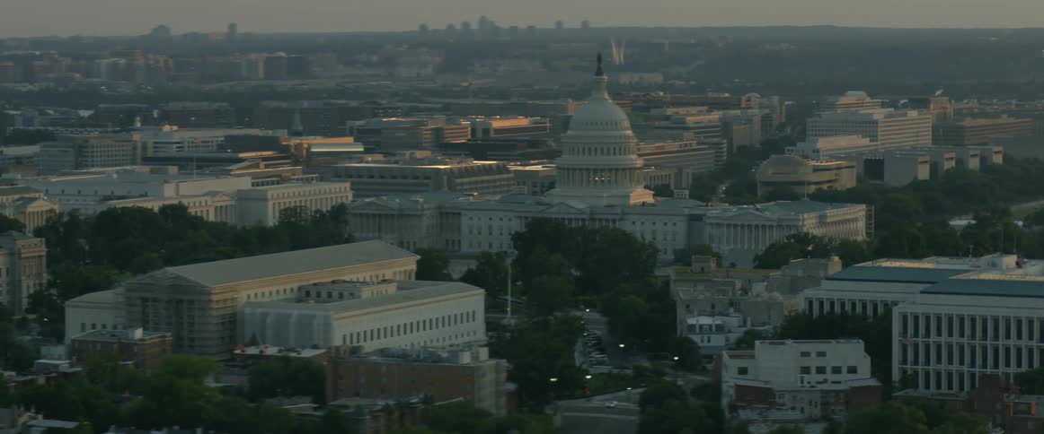 Buildings surround washington's capitol building