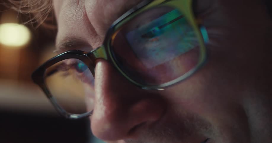 A close up clip of a mans face