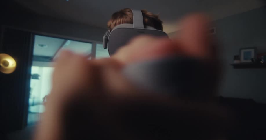 A footage of a man having fun indoor