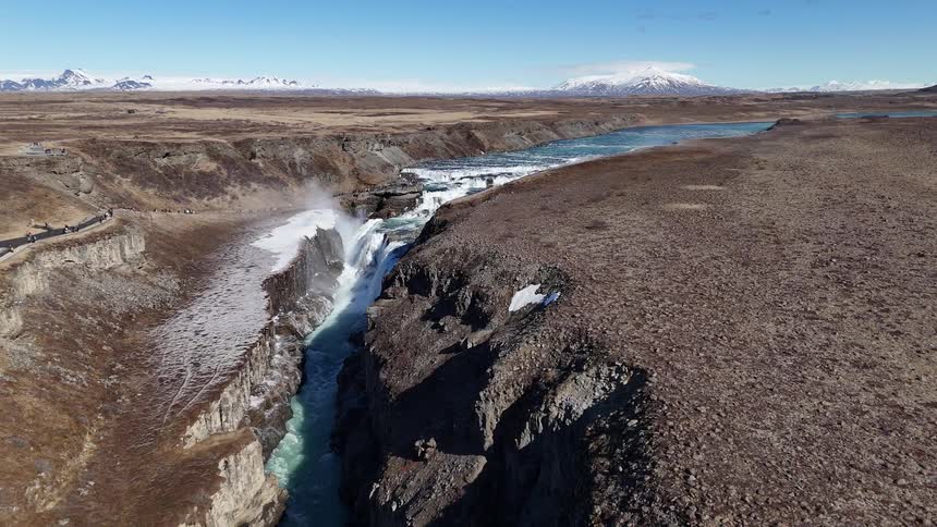 A footage of a flowing river