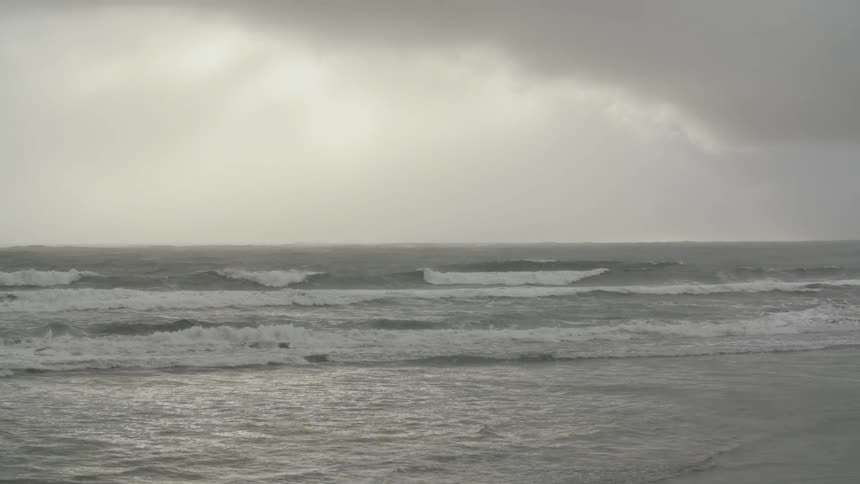 View of the ocean on a cloudy day