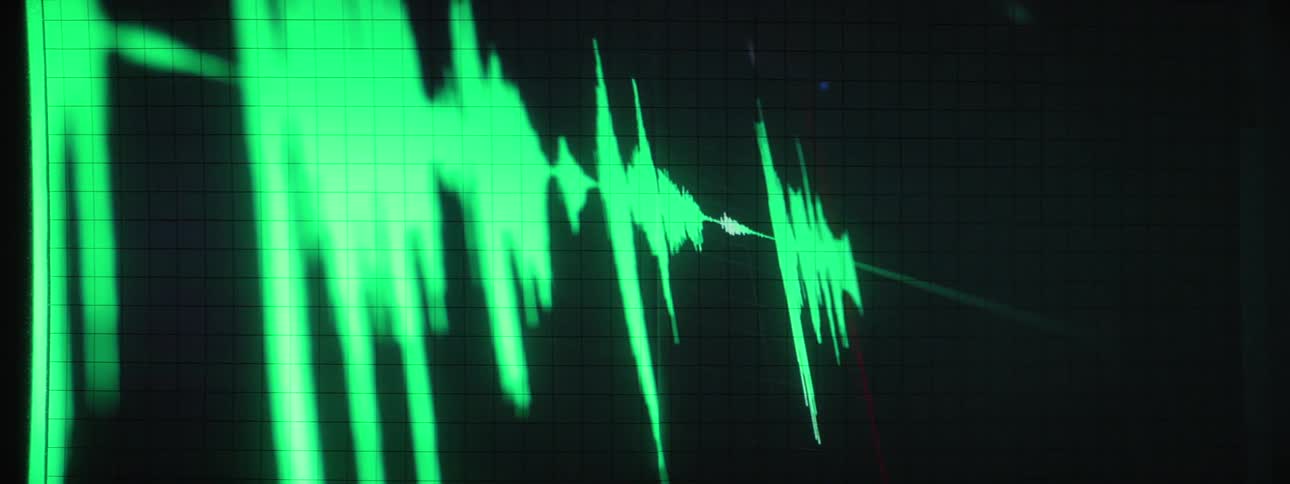 A heart rate monitor screen displaying a green radarlike interface