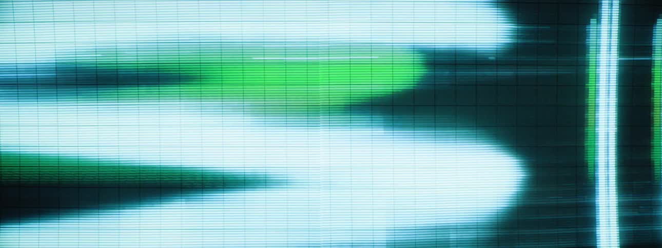 A screen glitches out