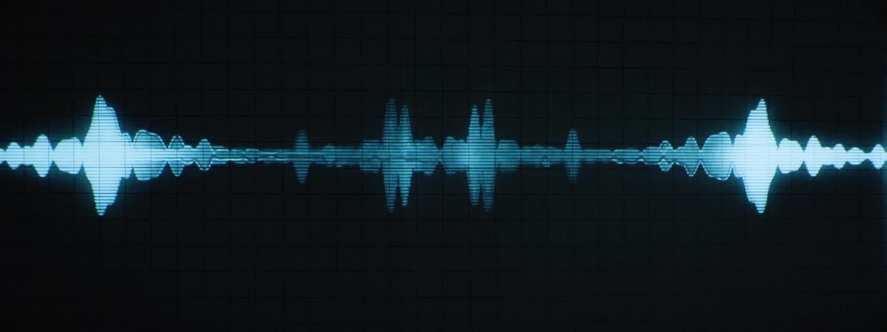 Software audio recording against a black background
