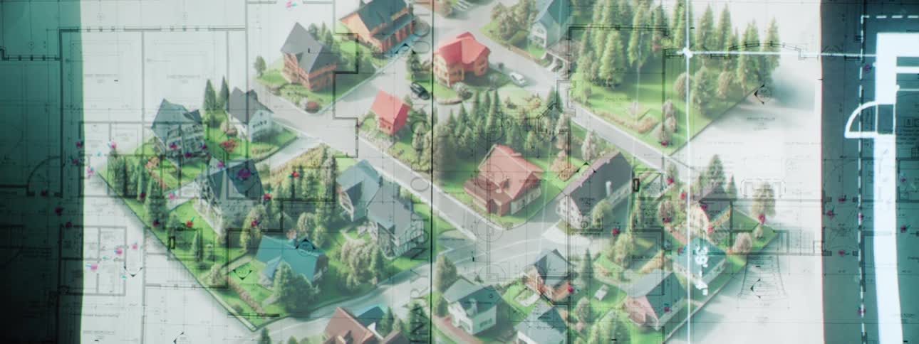 Digital concept plan of a residential housing developement