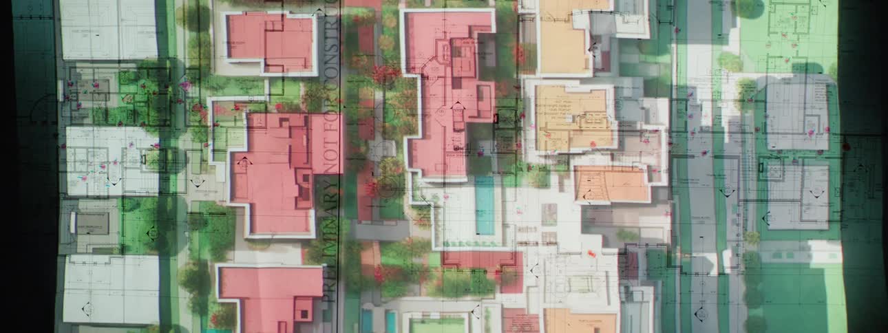 Software displaying various concept plans and blueprints of housing developments