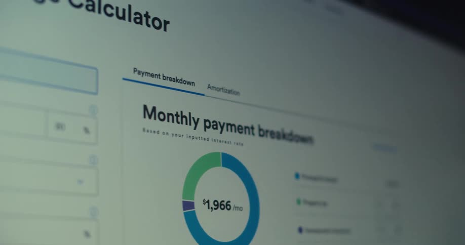 A website with a graph is on a computer monitor