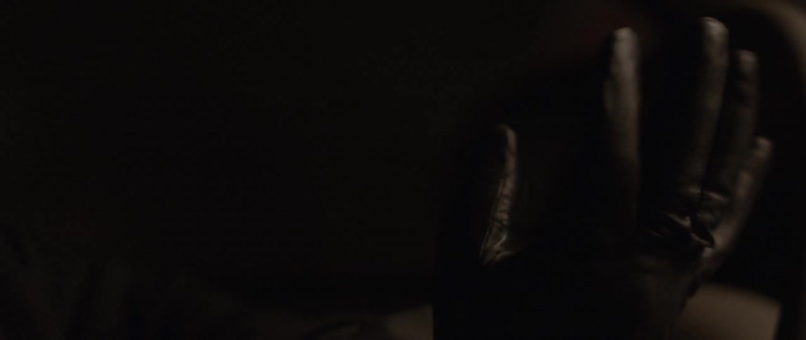 A leather glove is put onto a hand