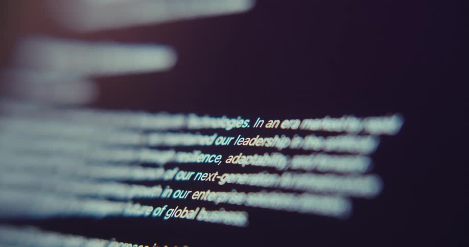Sentences are displayed on he screen