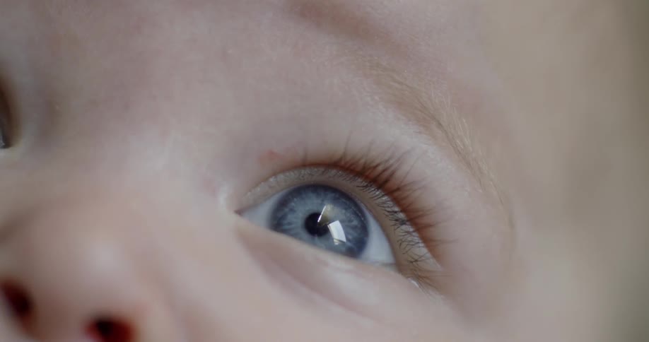 A baby's eyes are shown