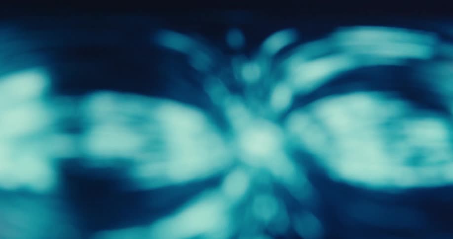 Predominately white and blue mixture expands outwards
