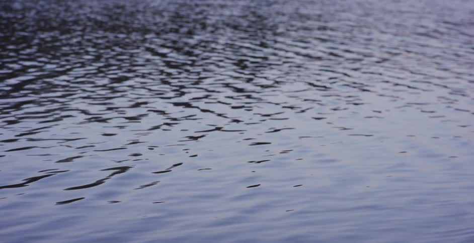 Water ripples flow downstream