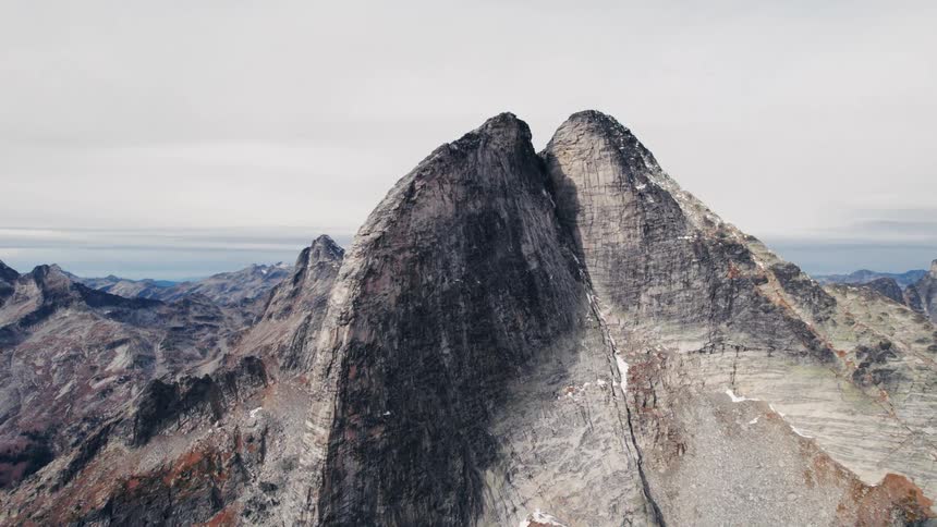 The landscape is covered with mountains
