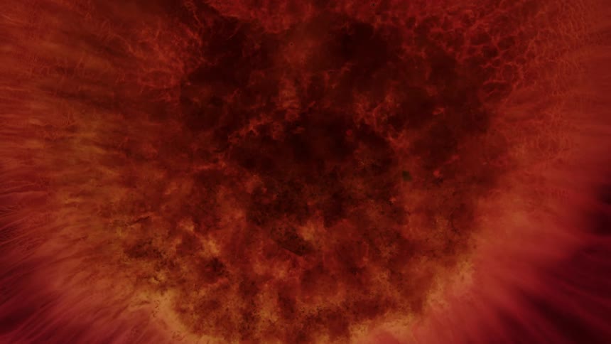 A large red explosion
