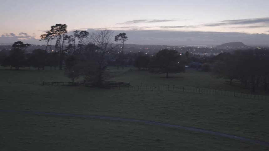 A farm in the late afternoon