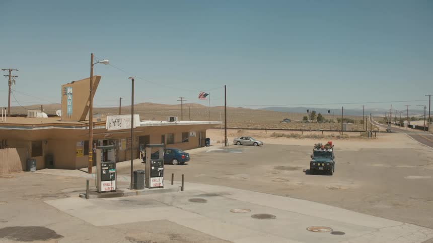 A gas station in the desert