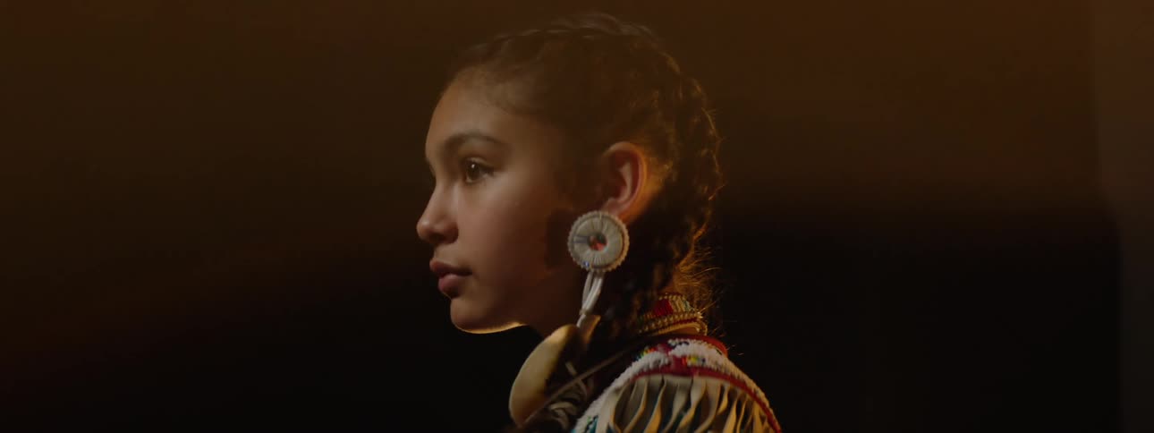 Girl wearing traditional indigenous costume