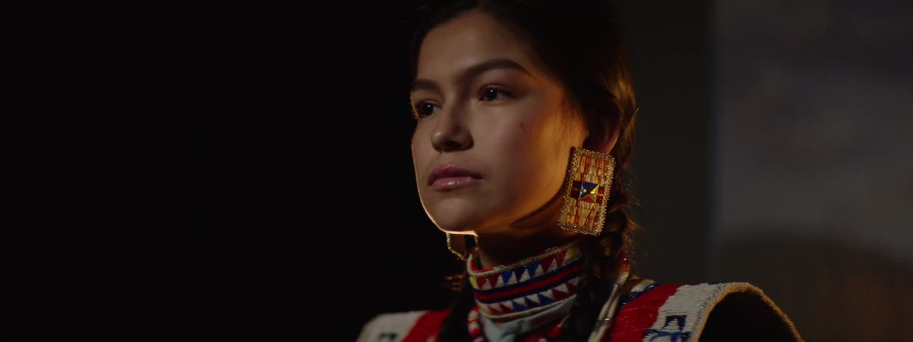 Portrait of a woman in traditional indigenous clothing