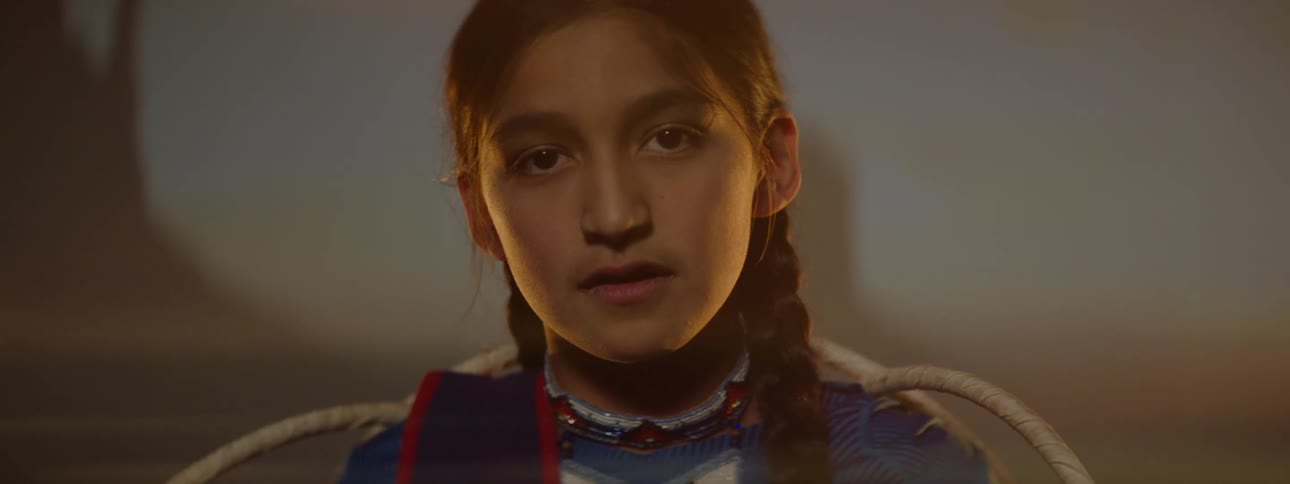 Girl wearing traditional indigenous costume