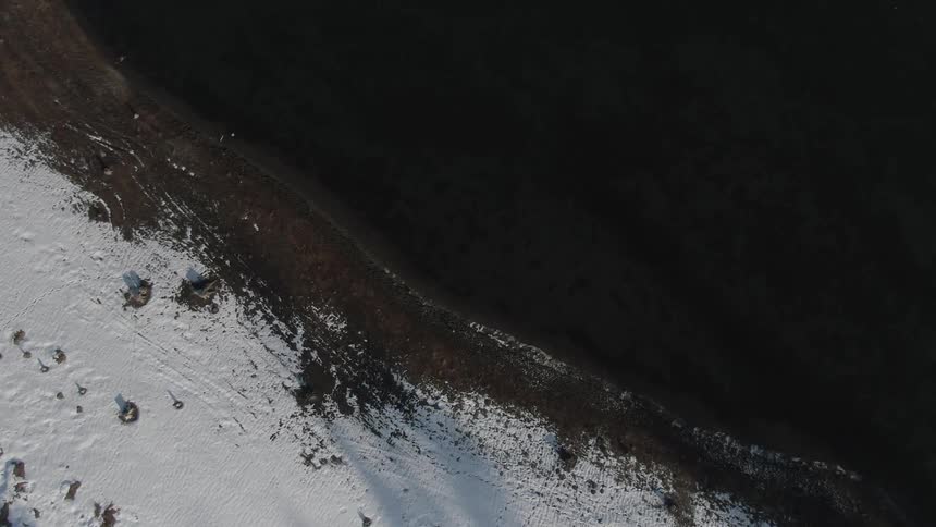 Small footprints are in the snow