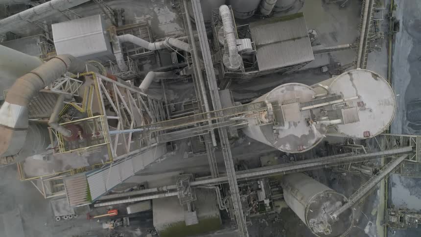 Smoke rises from the factory
