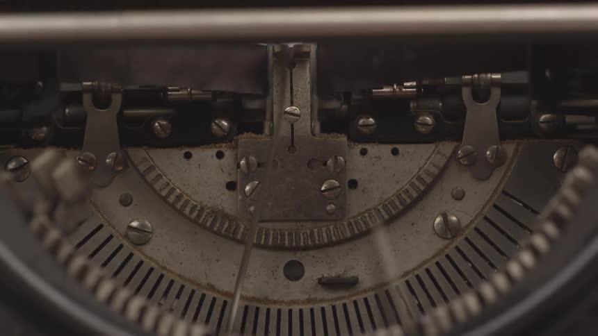 Close up of a clock mechanism in action