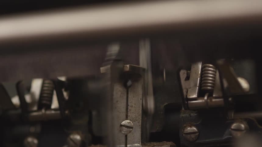 A close up of a typewriter