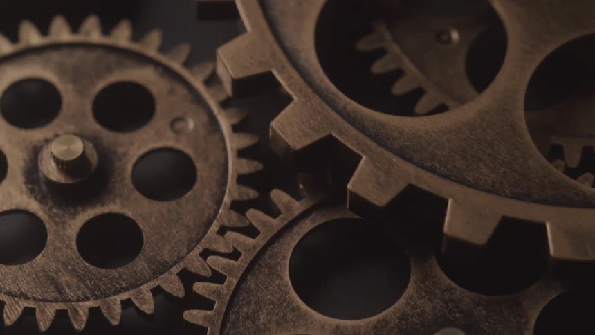 Several cogs move together
