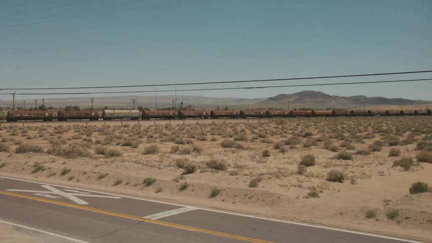 A train rolling past