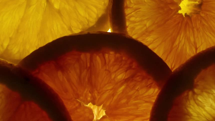 Zooming in on a slice of grapefruit
