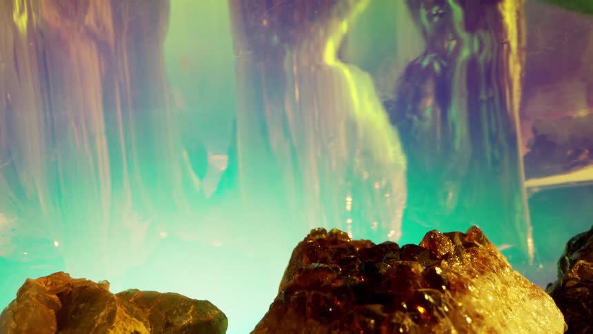Gemstones in a reflection