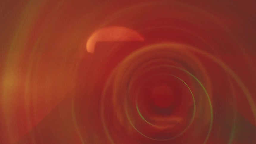 The long glass tube is spinning