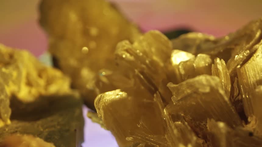 Close up of crystal clear stones of different shades