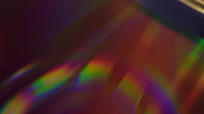 Light reflects on the disc