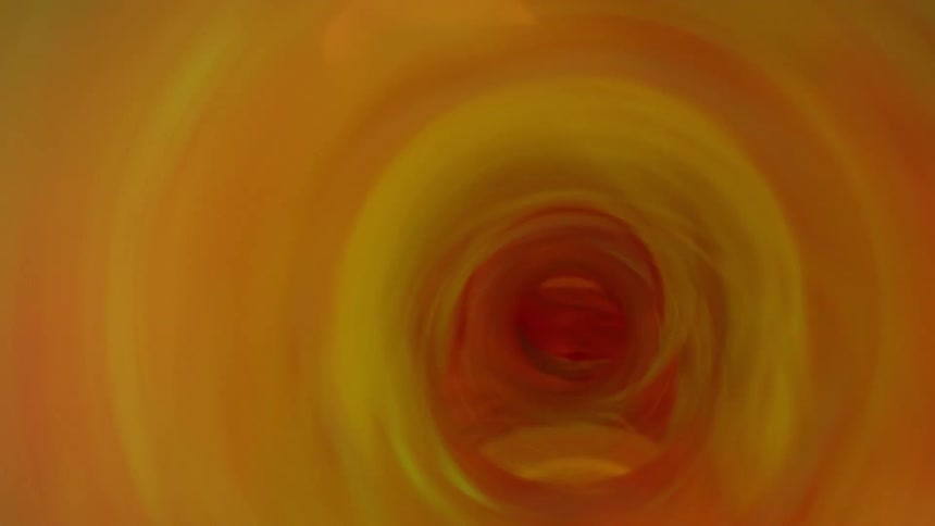 Interior view of an abstract yellowish cylinder