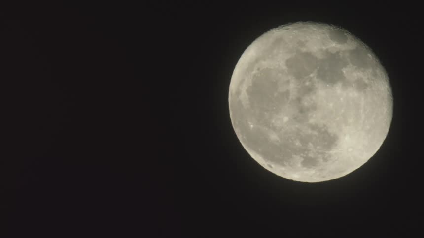 A full moon illuminated in the sky at night