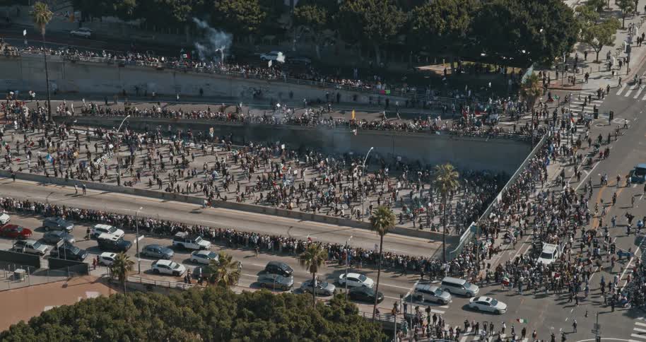 Protesters are filling all the roads in the city