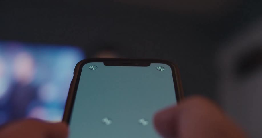 A person uses their phone