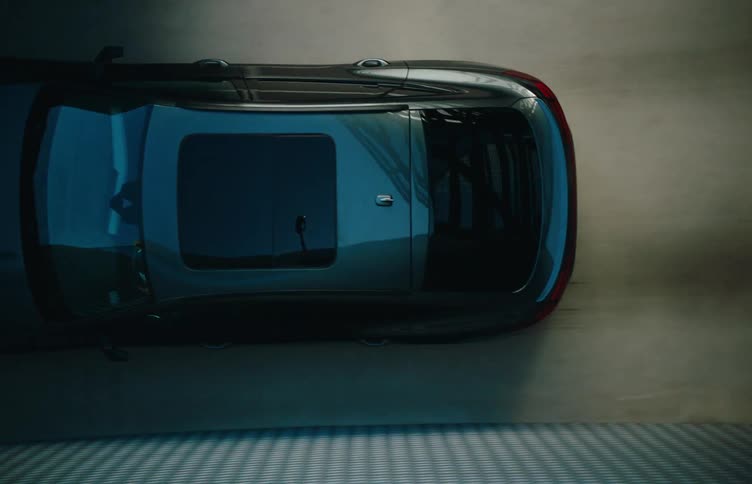 A car driving down a path