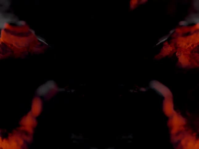 Abstract layers of black and red