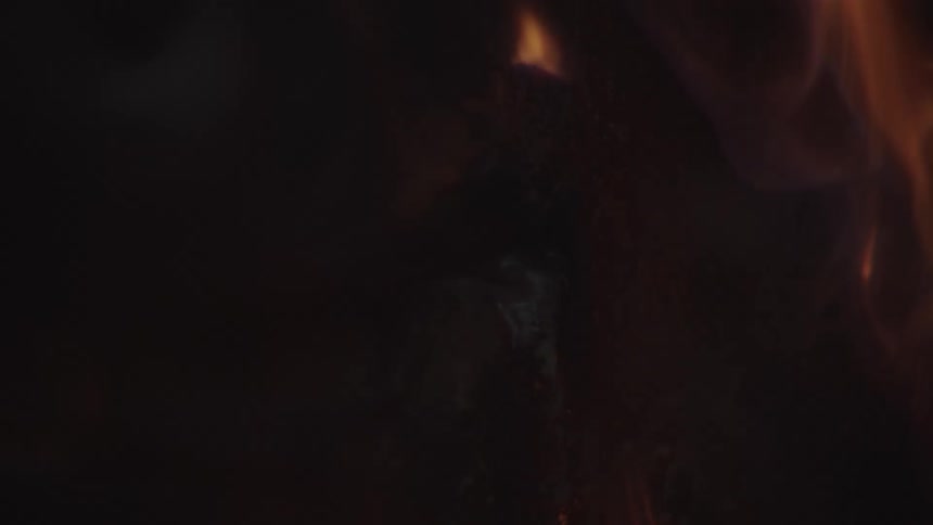 The meat is black as it burns